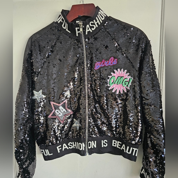 Ktoo Jackets & Blazers - Ktoo sequin border jacket embroidered patches woman size small!!